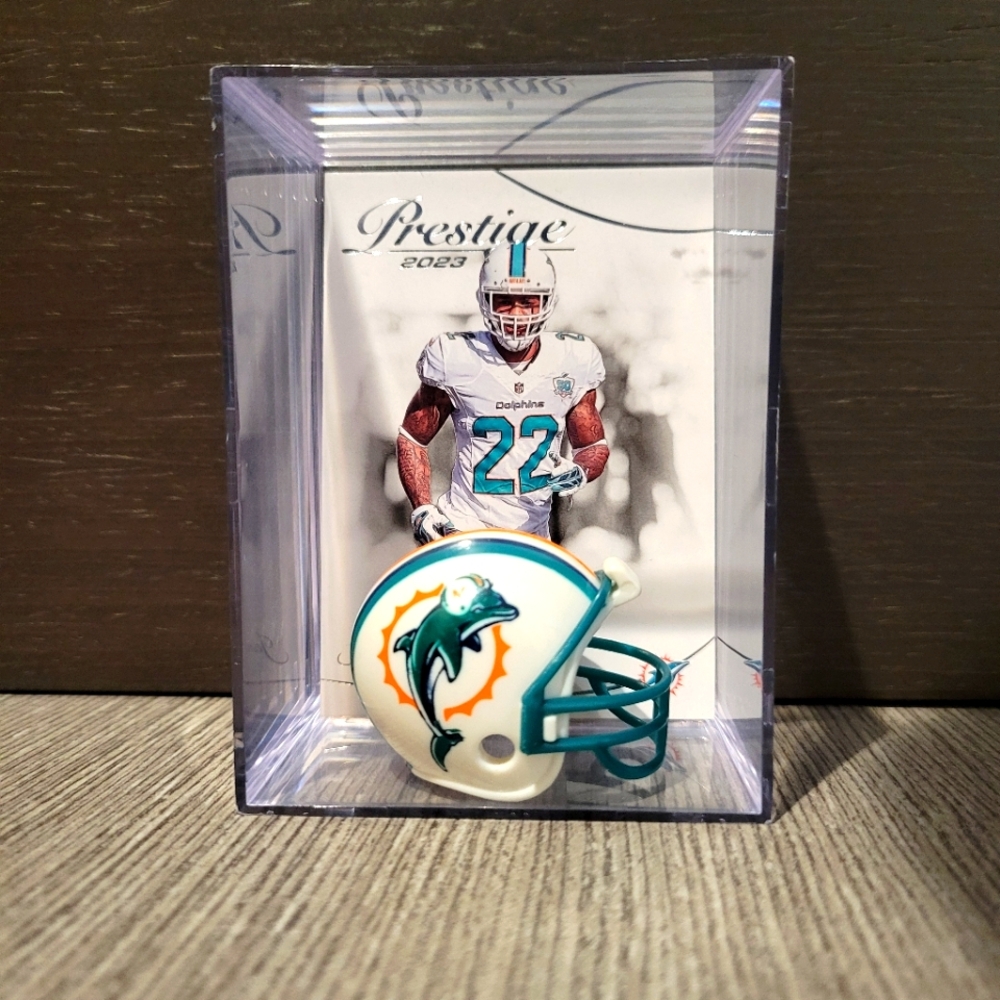Jamar Taylor Miami Dolphins Mini Helmet Football Sports Box